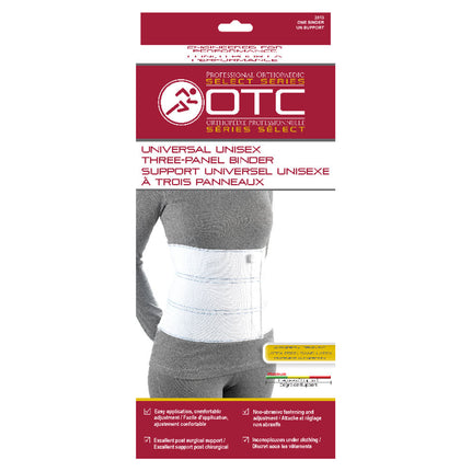 OTC - Ceinture abdominale 3 panneaux 9" blanche