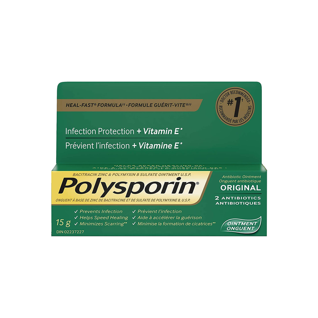 Polysporin - Protection originale contre les infections + pommade à la vitamine E | 15 - 30g