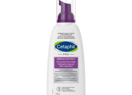 Cetaphil PRO - DermaControl Oil Control Foam Wash For Oily Skin | 236 mL