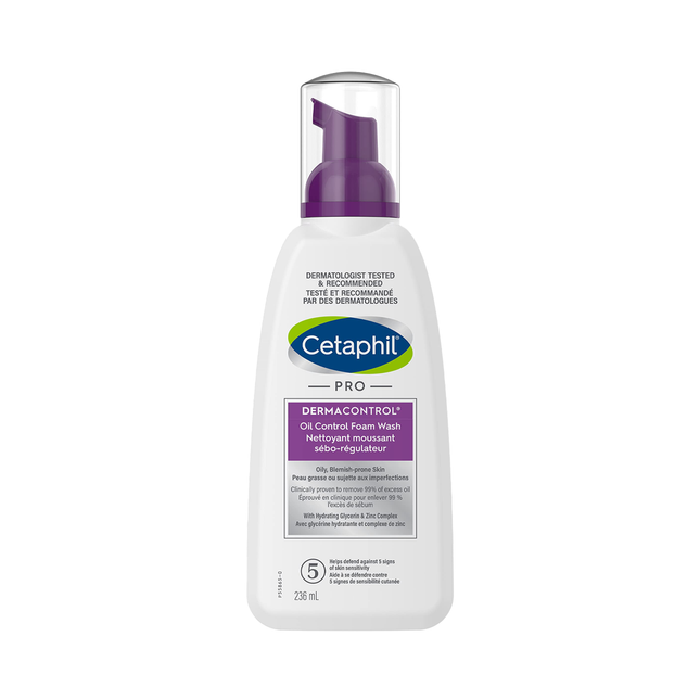 Cetaphil PRO - DermaControl Oil Control Foam Wash For Oily Skin | 236 mL