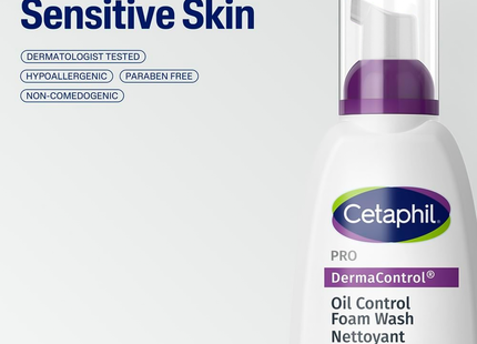 Cetaphil - Pro DermaControl Oil Control Foam Wash For Oily Skin | 236 mL