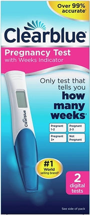Clearblue - Tests de grossesse avec indicateur de semaines | 2 tests numériques
