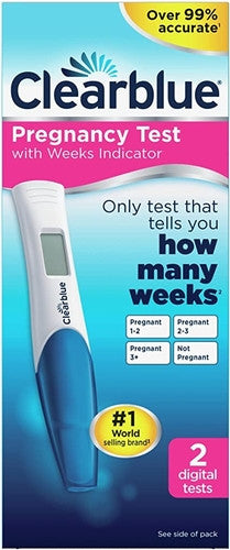 Clearblue - Tests de grossesse avec indicateur de semaines | 2 tests numériques
