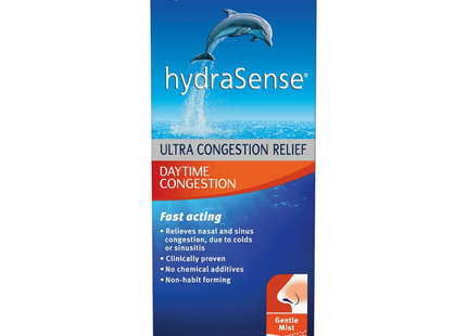 HydraSense – Ultra soulagement à action rapide pour la congestion diurne – Brume douce | Vaporisateur 100 ml 