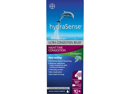 HydraSense - Soulagement rapide de la congestion nocturne, Eucalyptus | 100 ml