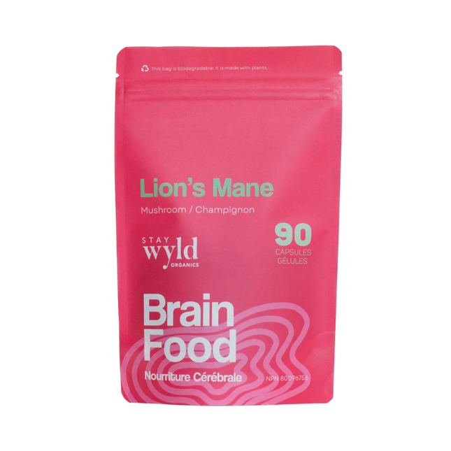 Stay Wyld Organics - Crinière de lion Aliment Cerveau | 90 Capsules