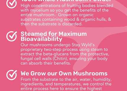 Stay Wyld Organics - Lion's Mane Brain Food | 90 Capsules