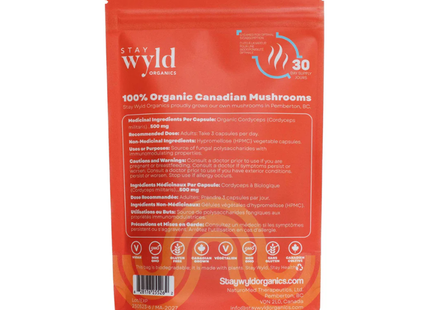 Stay Wyld Organics - Cordyceps Power Up | 90 Capsules