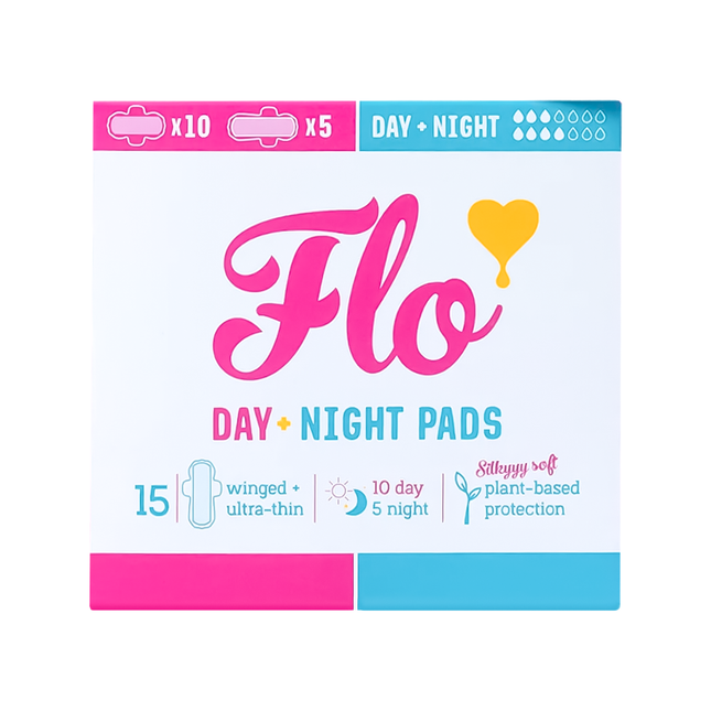 Here We Flo - Coussinets en bambou - Ailés - Ultra fins | 10 Jours + 5 Nuits