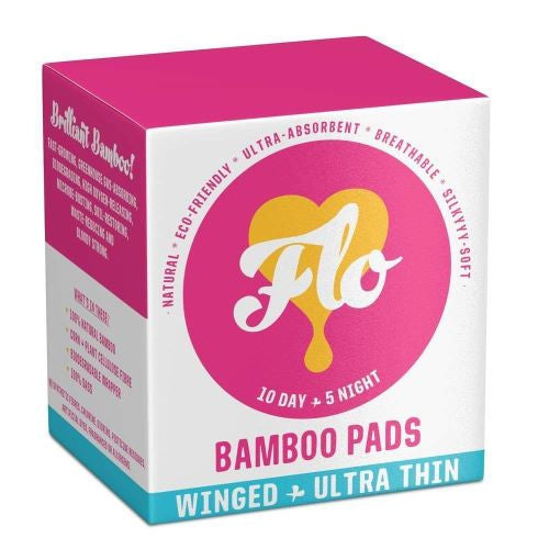 Here We Flo - Bamboo Pads - Winged - Ultra Thin