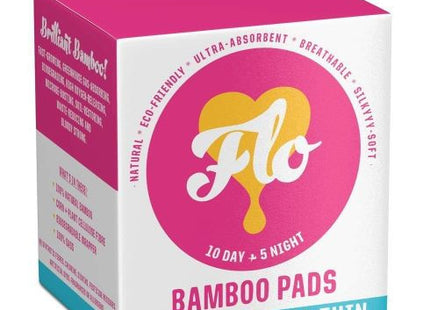 Here We Flo - Bamboo Pads - Winged - Ultra Thin | 10 Day + 5 Nights Pads