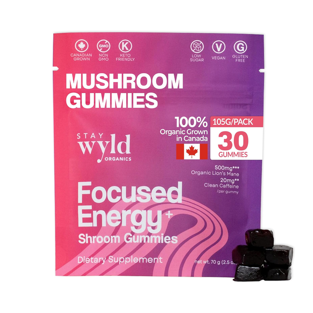 Stay Wyld - Gummies Énergisantes aux Champignons | 30 Gummies