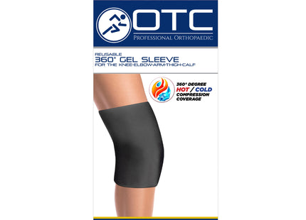 OTC - Manchon en gel réutilisable chaud/froid (genou/coude/cuisse/mollet) noir