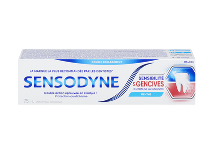 Sensodyne - Dentifrice Sensibilité &amp; Gencives - Menthe | 75 ml
