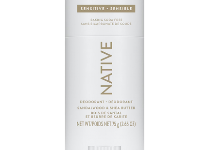 NATIVE - Sensitive Aluminum Free Deodorant, Sandalwood & Shea Butter | 75 g