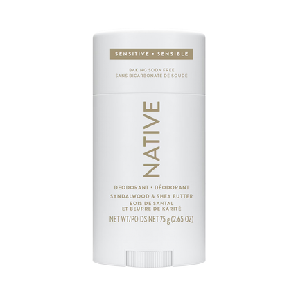 NATIVE - Déodorant sensible sans aluminium, Bois de santal et beurre de karité | 75 g