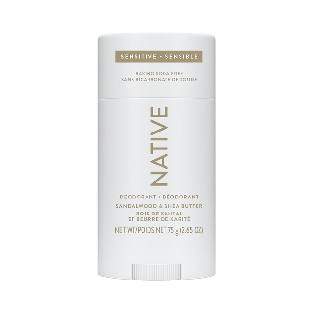 NATIVE - Sensitive Aluminum Free Deodorant, Sandalwood & Shea Butter | 75 g