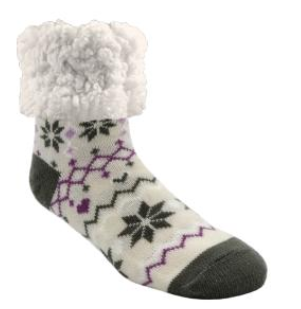 Piika Slipper Socks - Snowflake Grey