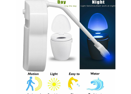 Hype - Glow Motion Sensor LED Toilet Night Light - 8 Colors | 1 Pack