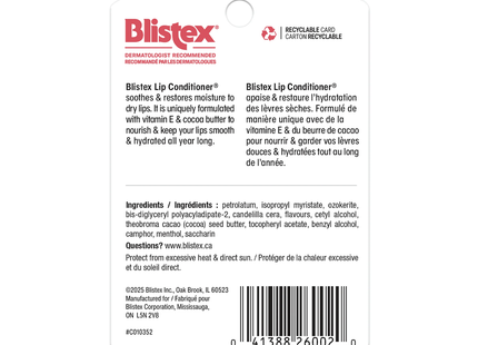 Blistex - Lip Conditioner with Vitamin E & Cocoa Butter | 7 g