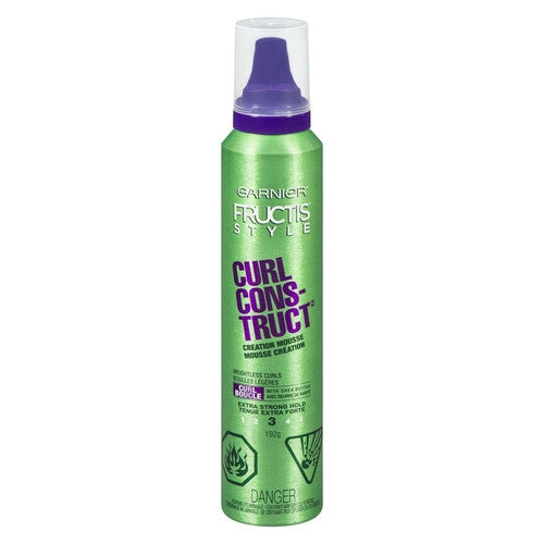 Garnier Fructis Style -  Curl Construct Creation Mousse for Weightless Curls -  Extra Strong Hold level 3 | 192 g