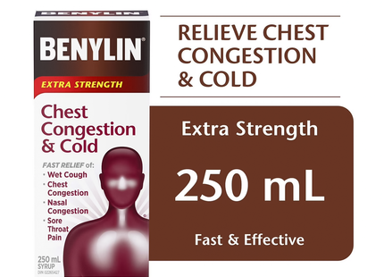 Benylin - Sirop extra fort contre la toux et la congestion thoracique | 250 ml
