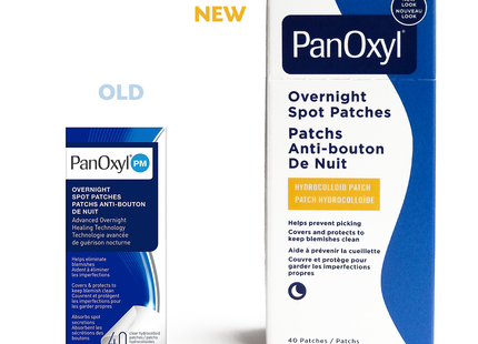 PanOxyl PM - Patchs hydrocolloïdes de nuit | 40 patchs clairs