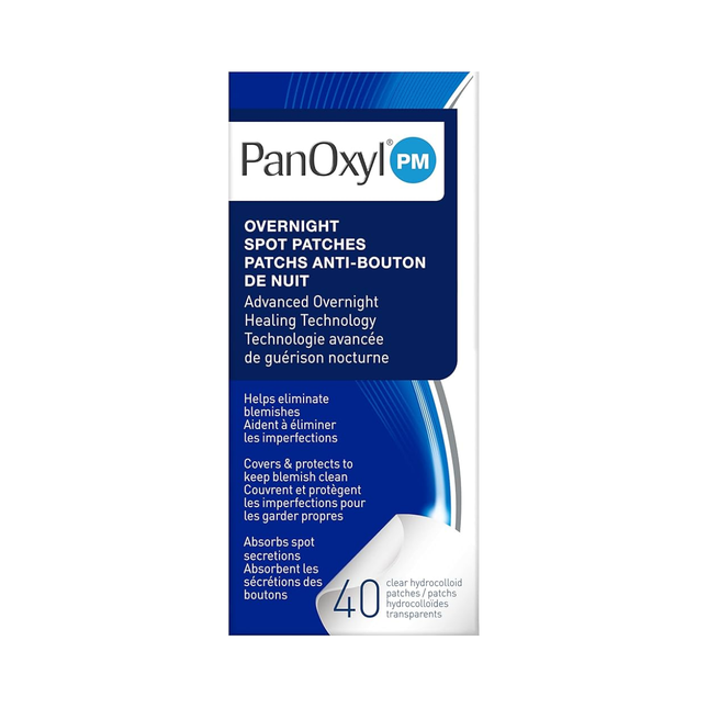 PanOxyl PM - Patchs hydrocolloïdes de nuit | 40 patchs clairs