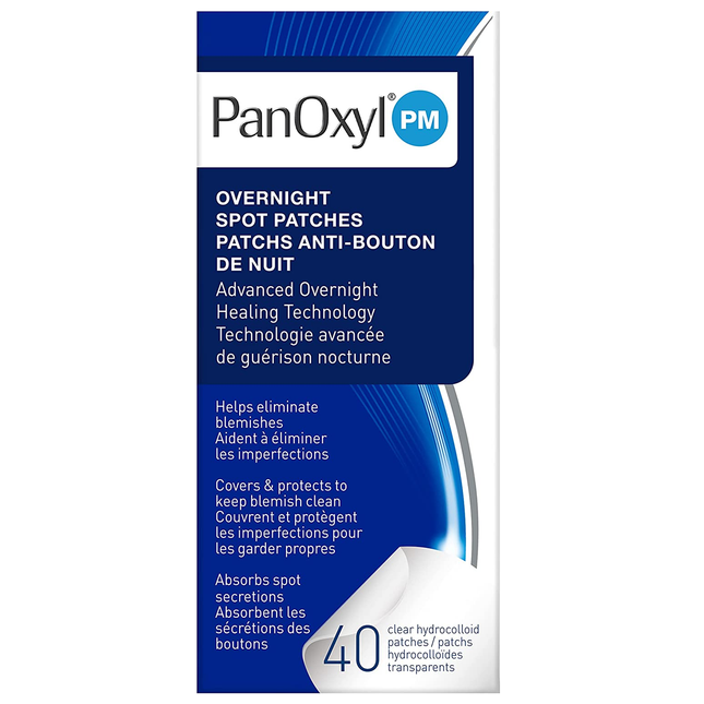 PanOxyl PM - Patchs hydrocolloïdes de nuit | 40 patchs clairs