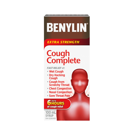 Benylin - Cough Plus Cold Relief Syrup, Extra Strength | 100 mL