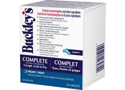 Buckley's - Complete Cough, Cold & Flu Nighttime, Extra Strength | 24 Caplets