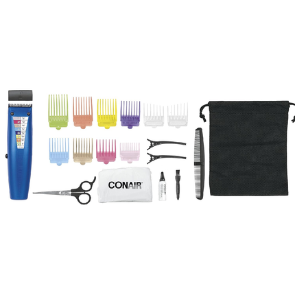 Conair for Men Kit de coupe de cheveux avec guide de peigne à code numérique | 20 morceaux