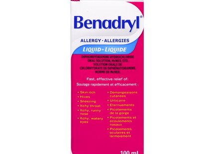 Benadryl - Soulagement des allergies liquide | 100 ml