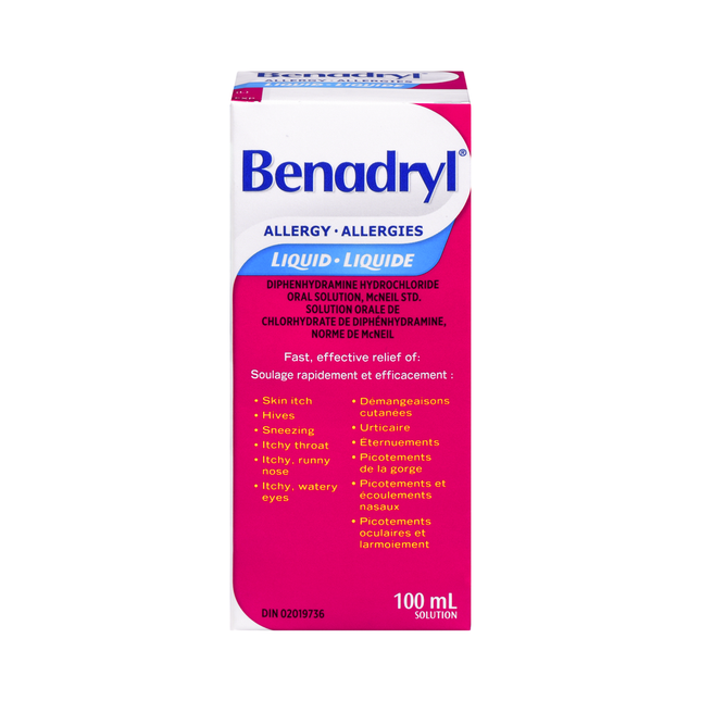 Benadryl - Soulagement des allergies liquide | 100 ml