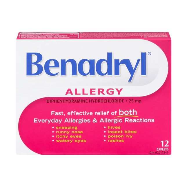 Benadryl - Allergy Relief Caplets | 12 Caplets