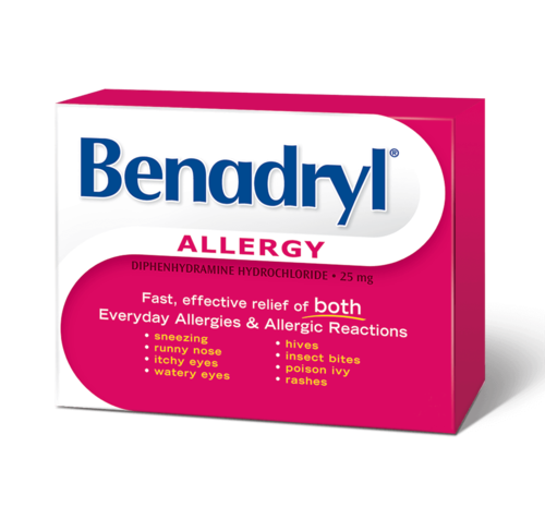 Benadryl - Allergy Relief | 36 Caps – White Cross E-Store