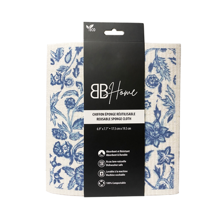 BB Home - Reusable Sponge Cloth, Floral | 1 unit