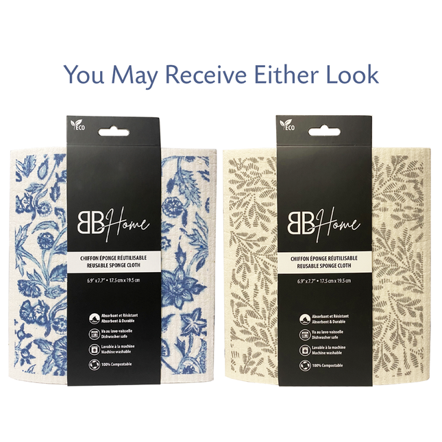 BB Home - Reusable Sponge Cloth, Floral | 1 unit