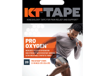 KT Tape - Bandes de bandage Pro Oxygen 2 x 10 po - Titane | 20 bandes