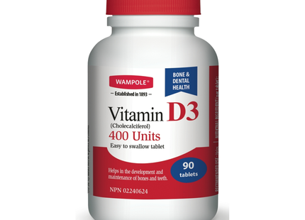 Wampole - Vitamin D 400 IU | 90 Tablets