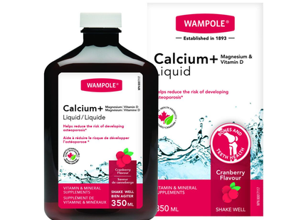 Wampole - Calcium et Magnésium avec Vitamine D Canneberge | 350 ml