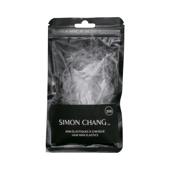 Simon Chang - Hair Mini Elastics, Clear | 300 Pack