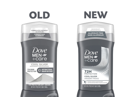 Dove - Men+Care 72H Deodorant Odor Protection Aluminum Free, Cool Silver | 85 g