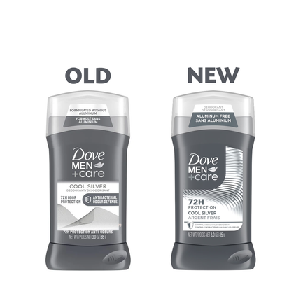 Dove - Men+Care 72H Deodorant Odor Protection Aluminum Free, Cool Silver | 85 g