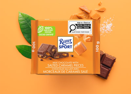 RITTER SPORT CHOCOLAT AU LAIT CARAMEL EN MORCEAUX 100G