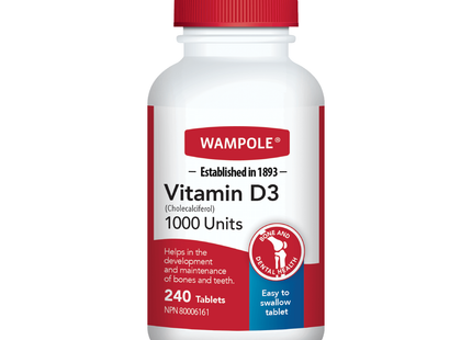 Wampole - Vitamin D 1000 IU | 240 Tablets