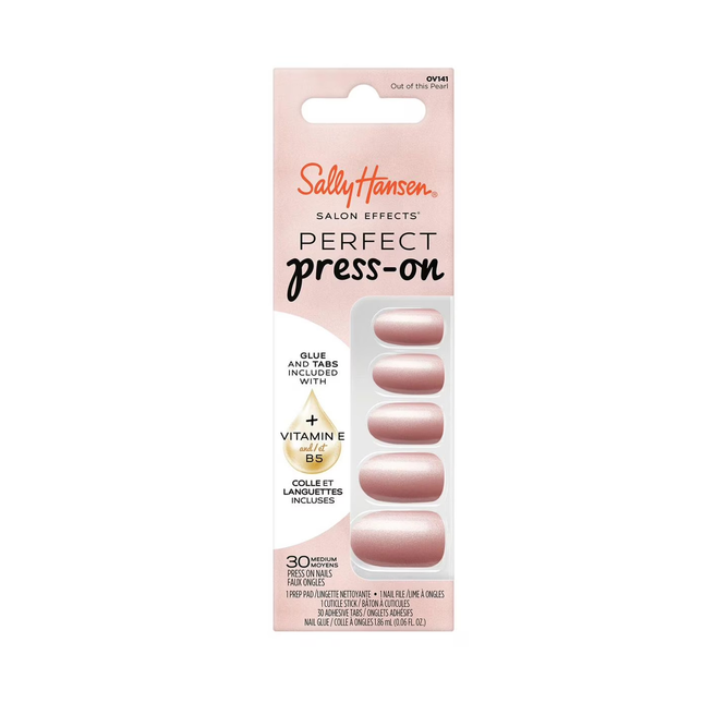 Sally Hansen - Salon Effects Perfect Press-On Short, Out Of The Pearl OV141 | 30 Press On Nails