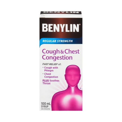 Benylin - Sirop contre la toux et la congestion thoracique, force régulière | 100 ml