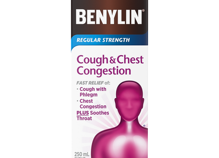 Benylin - Sirop régulier contre la toux et la congestion thoracique | 250 ml