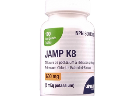 Jamp - K8 Potassium Chloride 600 mg Extended-Release | 100 Tablets
